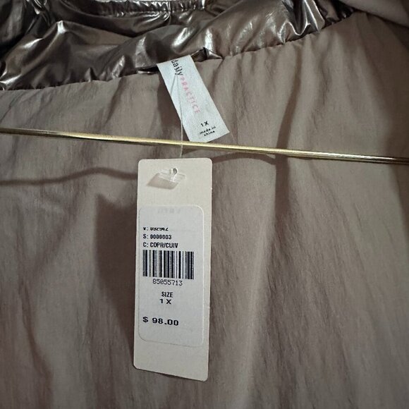 Anthropologie - PLUS SIZE Daily Practice by Anthropologie Metallic Puffer Vest - Picture 4 of 6